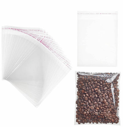 Multi-size Clear Self-Seal Cellophane Bags - Bulk Adhesive Opp - 13*17+3