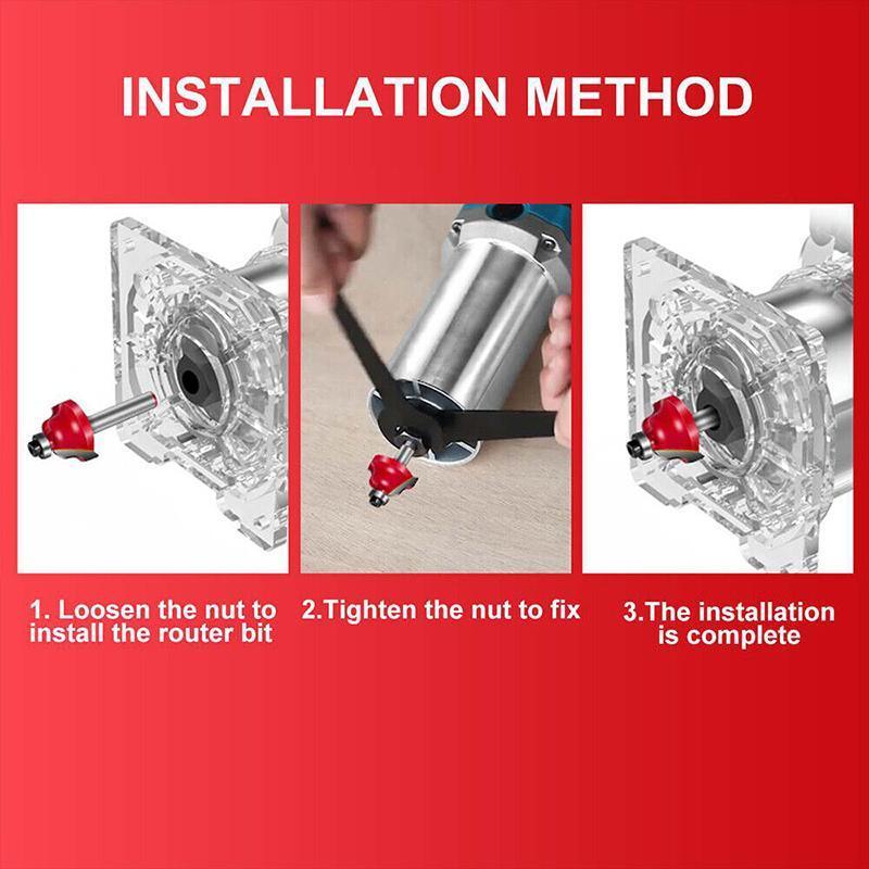 15X 1/2 1/4 inch Router Bits Set Woodworking Tool Cutter Shank Tungsten Carbide - Blue 1/4