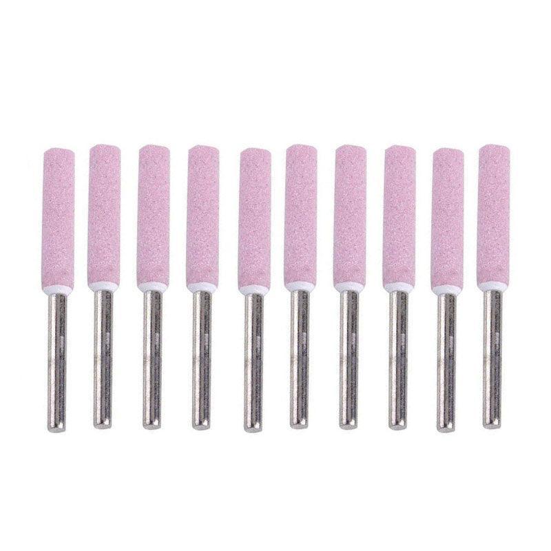 10 Pack Chain Tool Sharpener Grinding Stones for Rotary Bit Kits 4/4.8/5.5mm - 3MM X 5.5MM