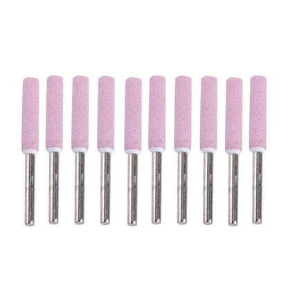 10 Pack Chain Tool Sharpener Grinding Stones for Rotary Bit Kits 4/4.8/5.5mm - 3MM X 5.5MM