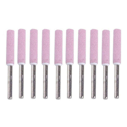 10 Pack Chain Tool Sharpener Grinding Stones for Rotary Bit Kits 4/4.8/5.5mm - 3MM X 5.5MM