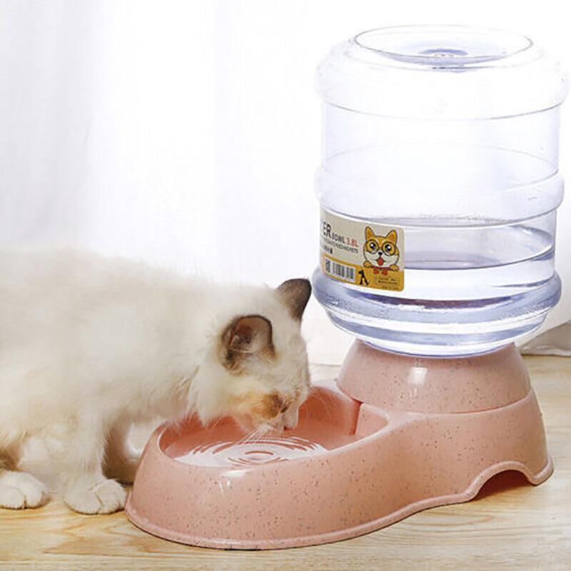 Automatic 3.8L Water Feeder Pet Dog Cat Puppy Dispenser Feeder Bowl Bottle - Blue