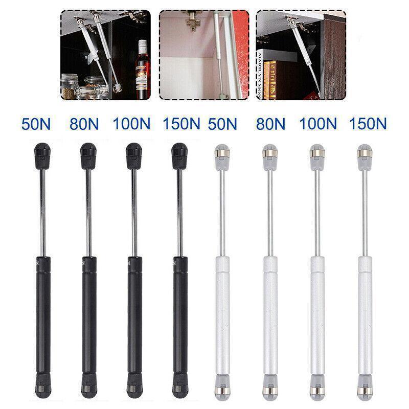 4PCS 60N Gas Strut Kitchen Cabinet Cupboard Door Hinges Stays - Silver