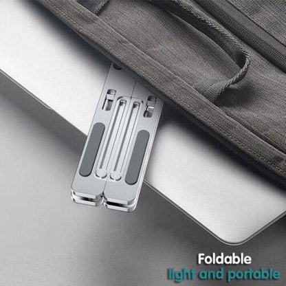 Adjustable Laptop Stand Portable Aluminum Alloy Desktop Holder for 11 to 17.3 Inch - Black