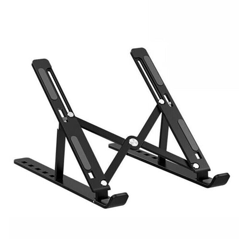 Adjustable Laptop Stand Portable Aluminum Alloy Desktop Holder for 11 to 17.3 Inch - Black