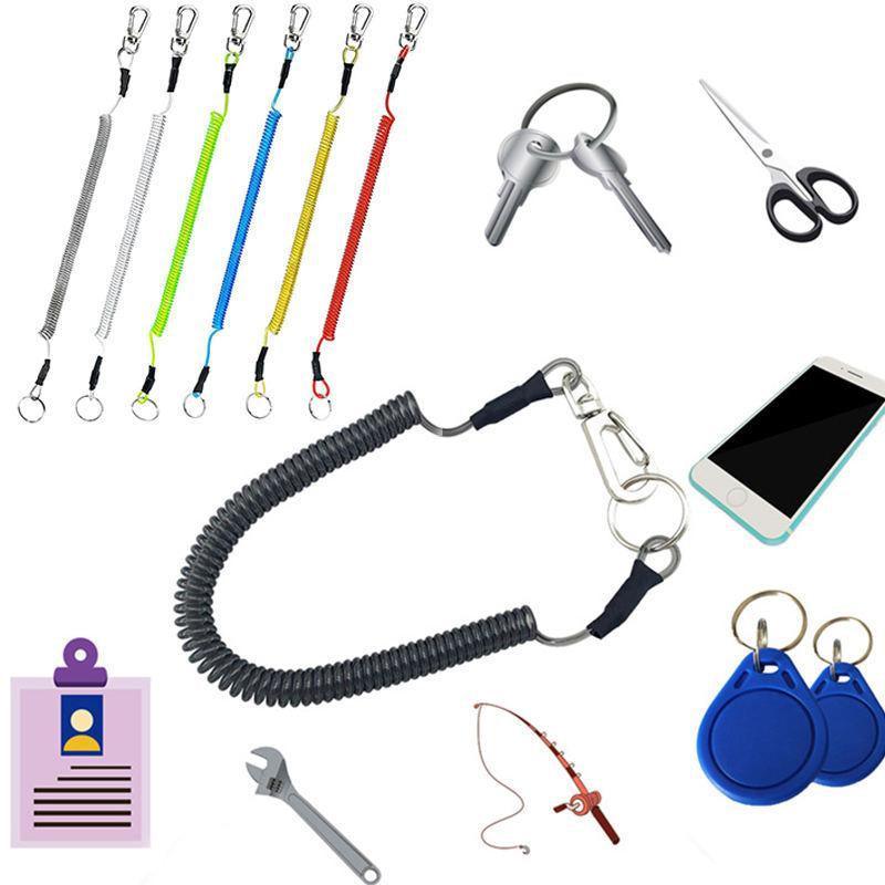 6X Fishing Lanyards Boating Ropes Kayak Secure Pliers Lip Grips Tackle Fish Tool - Multicoloured
