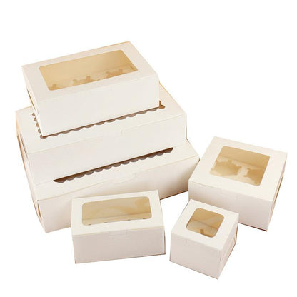 Cupcake Box Cases 1/2/4/8/12 Holes Window Face Cases Party Wedding Muffin Baking - 2 Holes 5PCS