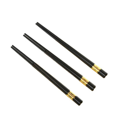 10Pairs Premium Fiberglass Reusable Chopsticks - Dishwasher Safe - Silver-2