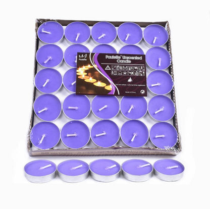 Tealight Candles 10 or 50 Pack Unscented Long Burning for Wedding Party Decor - White- 2 Hours10PCS