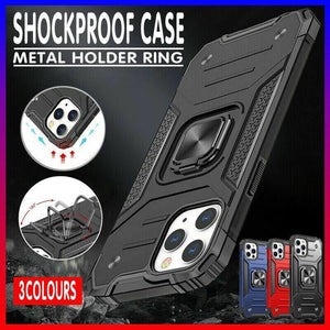 Shockproof Ring Case For iPhone 14 Plus Blue/Black/Red - Blue