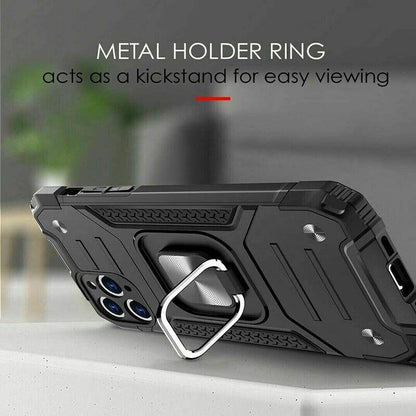 Shockproof Ring Case For iPhone 14 Plus Blue/Black/Red - Blue