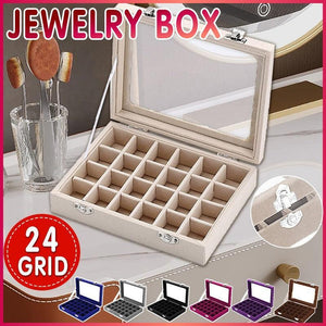 Velvet Earring Jewelry Display Hanger Organizer Box Holder Storage Case Au Stock - Grey
