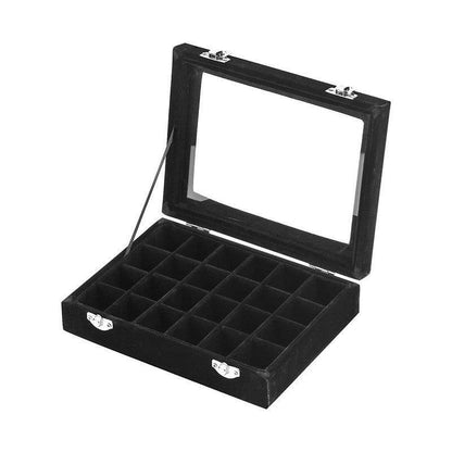Velvet Earring Jewelry Display Hanger Organizer Box Holder Storage Case Au Stock - Grey