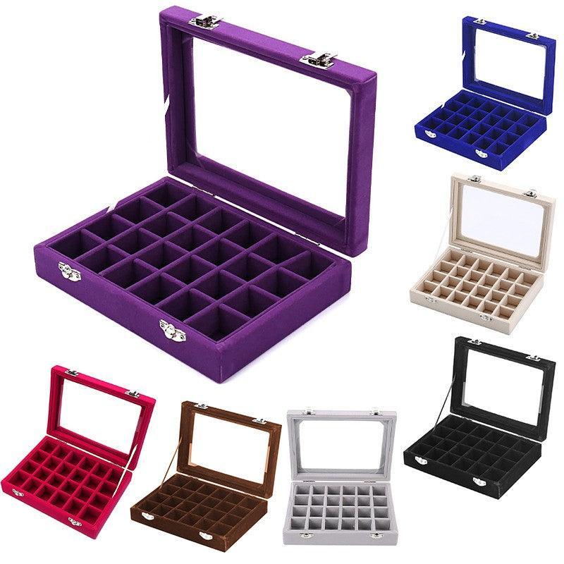 Velvet Earring Jewelry Display Hanger Organizer Box Holder Storage Case Au Stock - Rose Red