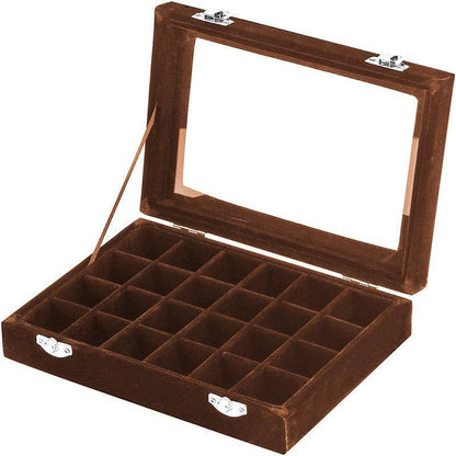 Velvet Earring Jewelry Display Hanger Organizer Box Holder Storage Case Au Stock - Black