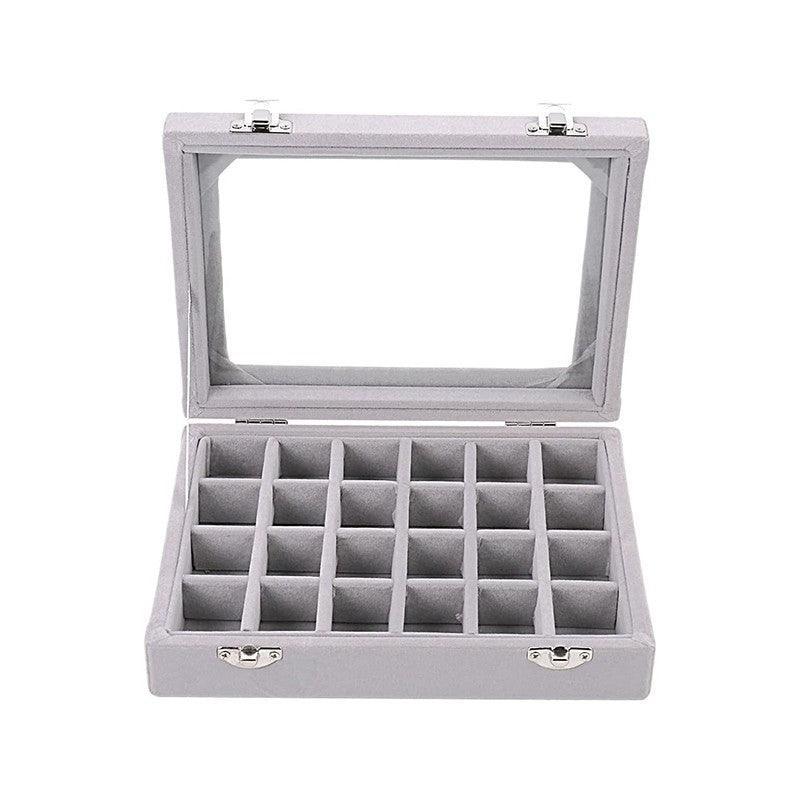 Velvet Earring Jewelry Display Hanger Organizer Box Holder Storage Case Au Stock - Navy