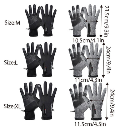 Winter Gloves Thermal Touch Screen Thermal Windproof Warm Grey - M
