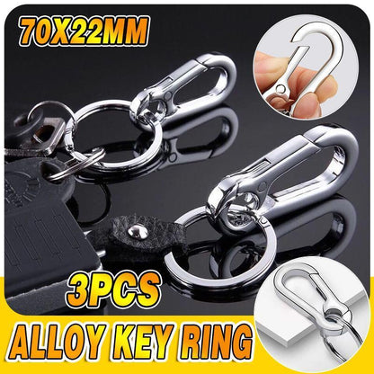 3PCS Zinc Alloy Spring Hook Keychain with Key Rings for Car Keys and Bags