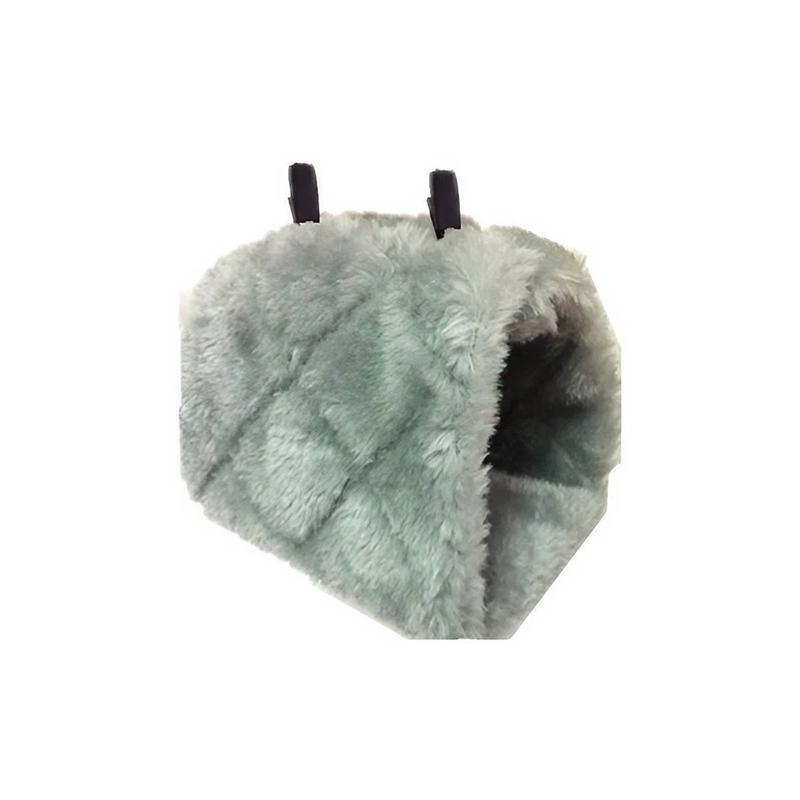 Pet Bird Parrot Parakeet Budgie Warm Hammock Cage Hut Tent Bed Hanging Cave - Dark Grey