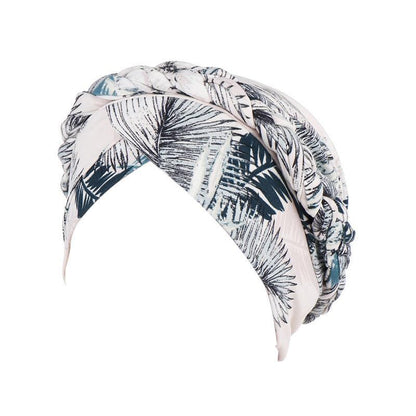 Women'S Comfort Cap Floral Pattern Chemo Head Coverings - Black