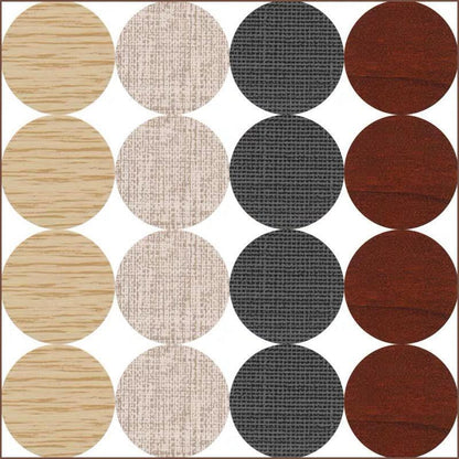 54 X Self Adhesive Decorative Screw Cover Caps Holes Cams Furniture Kitchen 20mm - PC 002