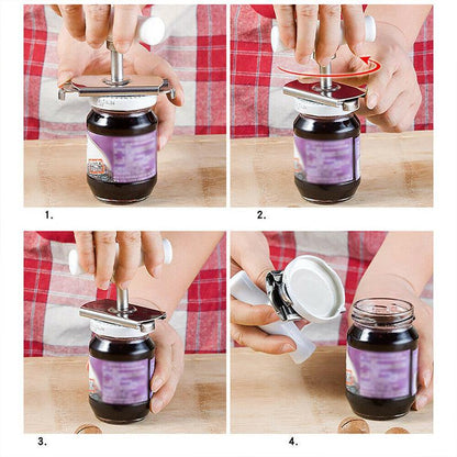 Adjustable Stainless Steel Jar Opener Bottle Lid Remover for Kitchen Use