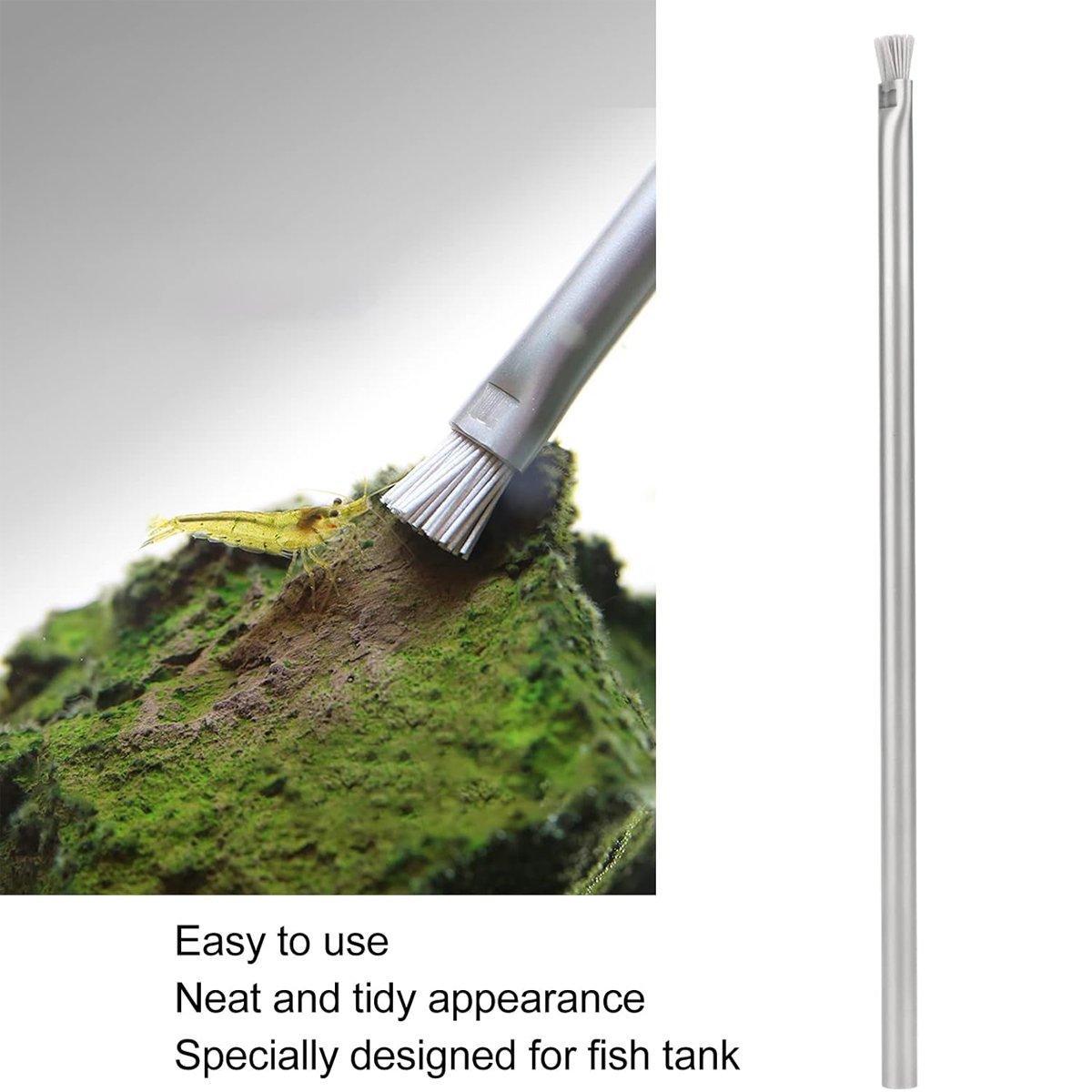 Algae Cleaning Brush for Stone Wood Aquarium Water Grass Landscaping - Soft Brush Wire-23cm