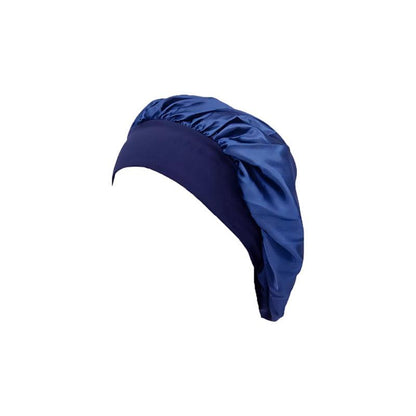 Sleeping Bonnet Hair Wrap Silk Satin Cap Women Elastic Night Soft Hat Headwear - Light green