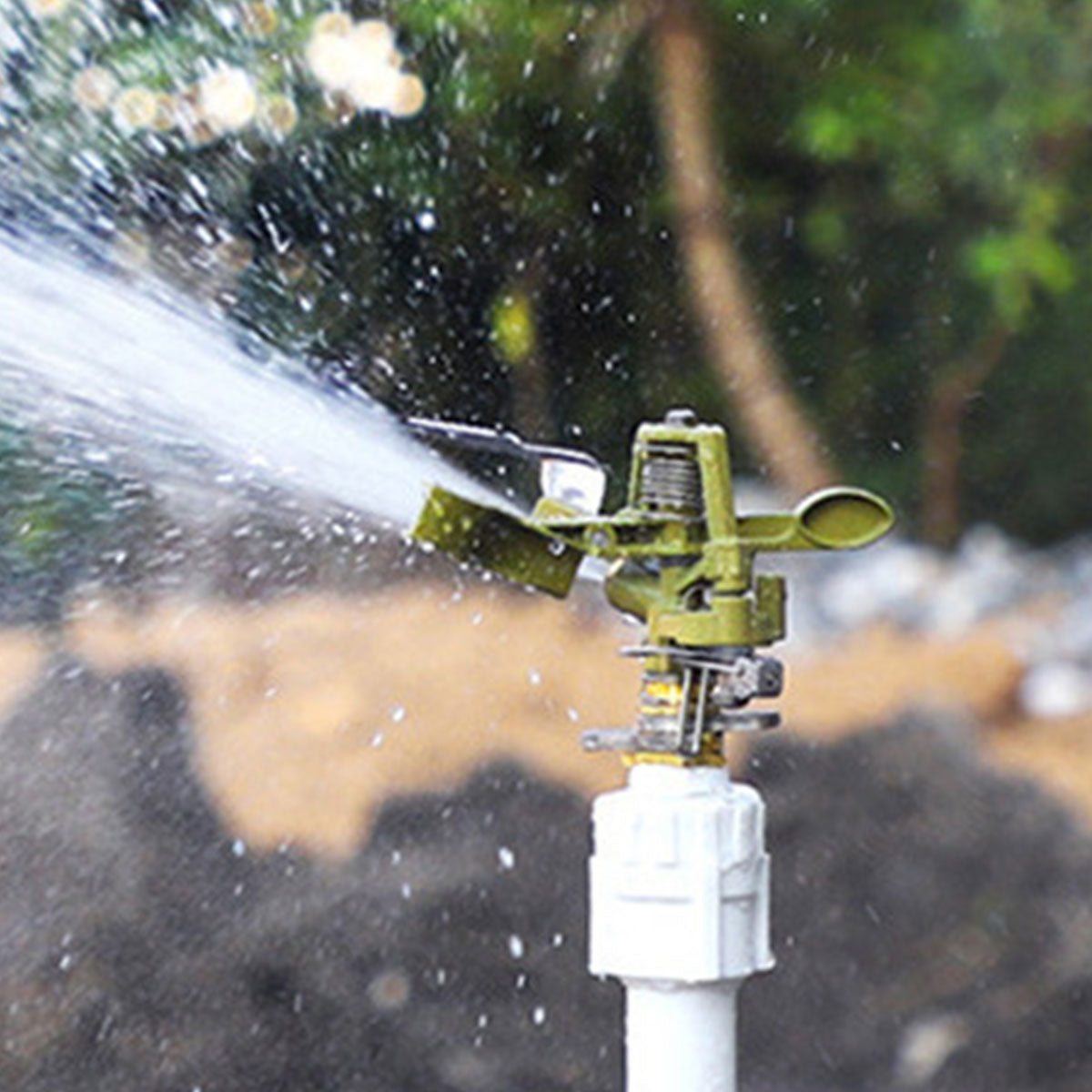 360 Degrees Alloy Sprinkler Head Garden Lawn Rotating Nozzle Adjustable Angle Durable