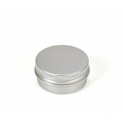 50Pcs Durable Silver Aluminum Cosmetic Pot Lip Balm Jar Containers Empty Tin - 15ML