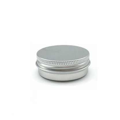 50Pcs Durable Silver Aluminum Cosmetic Pot Lip Balm Jar Containers Empty Tin - 15ML