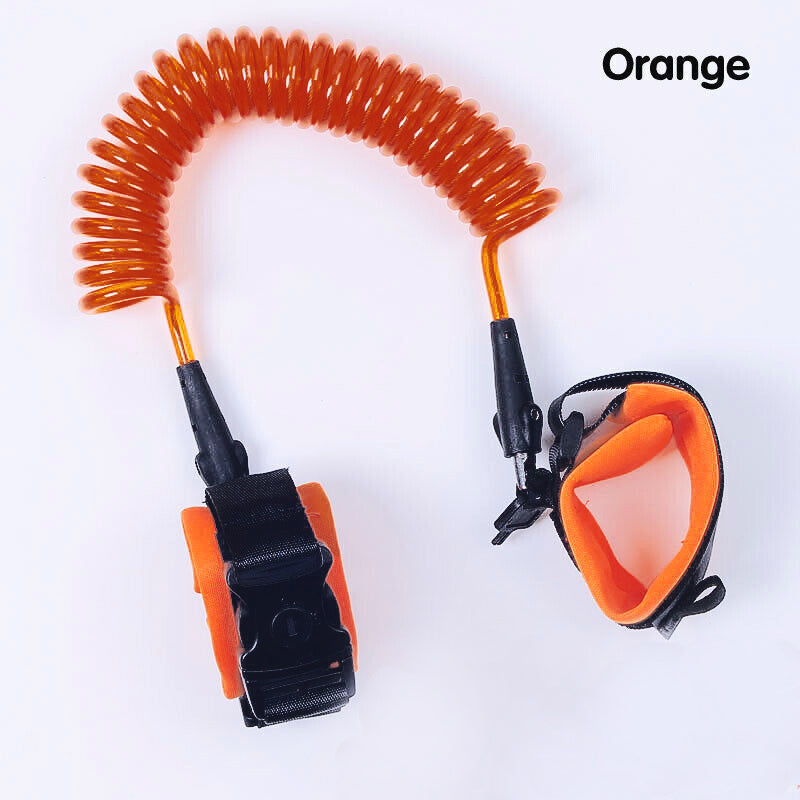 Adjustable Wrist Link Strap with Soft Cuff Anti-Loss Hand Band for Daily Walking Use - Orange