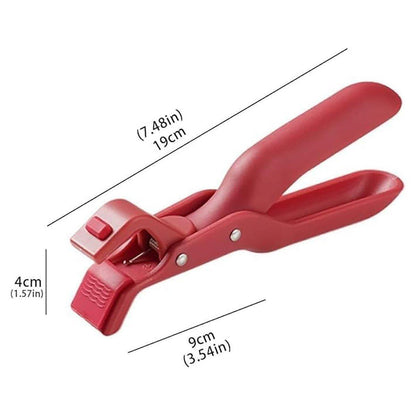 2PCS Anti Slip Silicone Heat Resistant Plate Bowl Clip Holder Kitchen Tool - Red