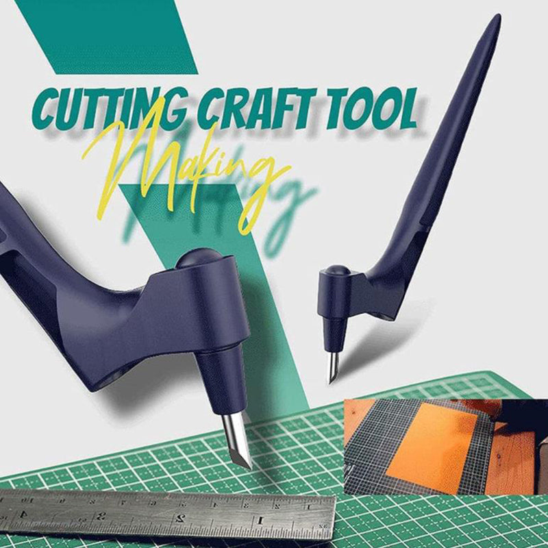360-Degree Rotating Craft Cutting Tool with Precision Blade for Craft Art - Orange