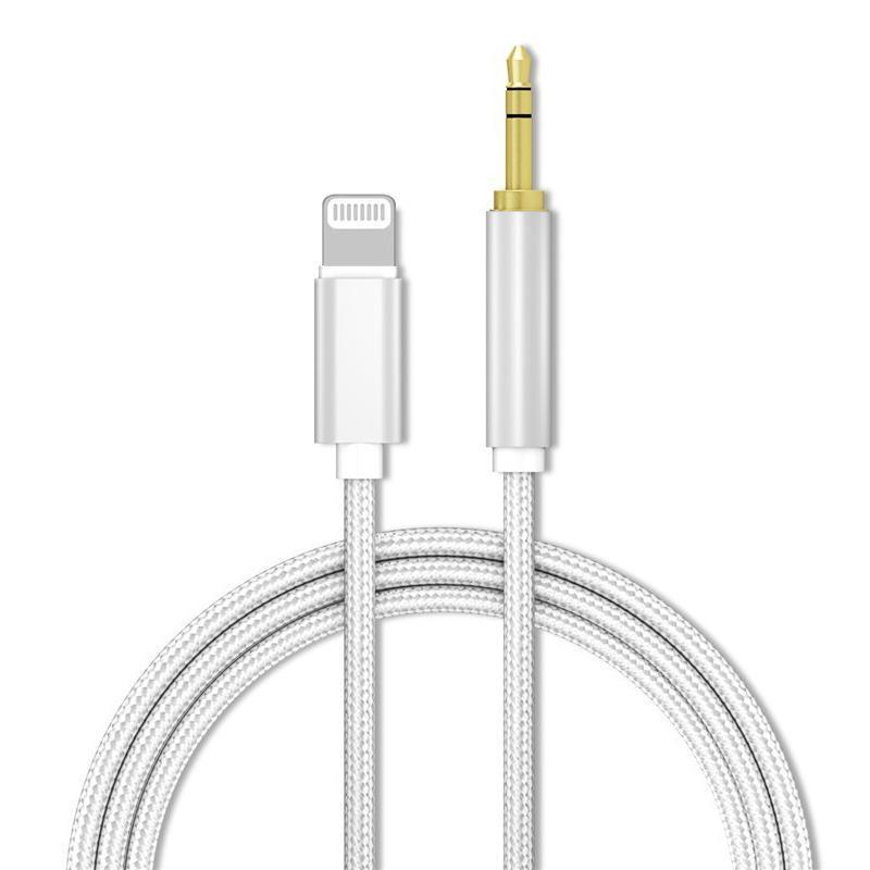 Lightning to 3.5mm Aux Audio Cable Adapter for Car Speaker Headphone Sound System - Pink