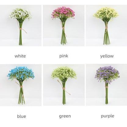 16pcs Artificial Foam Full Star Flowers Wedding Bouquet Home Decor Simulation - White