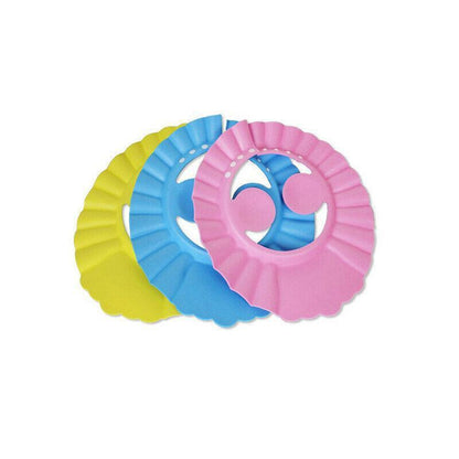 Adjustable Shampoo Shield Bath Hat with Ear Cover for Hair Washing Protection - Yellow