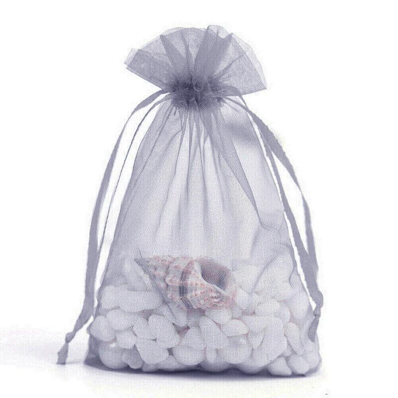 50PCS Organza Bag Sheer Bags Jewellery Wedding Candy Packaging Sheer Bags 10*15 cm - Purple/50PCS