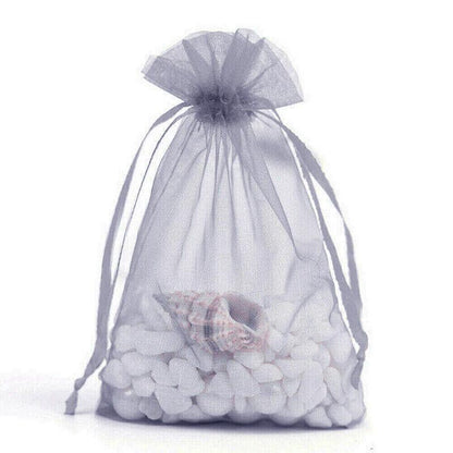 50PCS Organza Bag Sheer Bags Jewellery Wedding Candy Packaging Sheer Bags 10*15 cm - Purple/50PCS