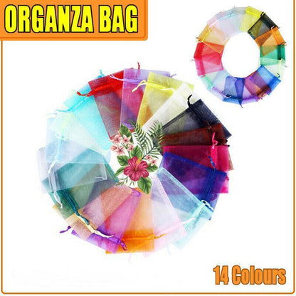 50PCS Organza Bag Sheer Bags Jewellery Wedding Candy Packaging Sheer Bags 10*15 cm - Dark Purple/50PCS