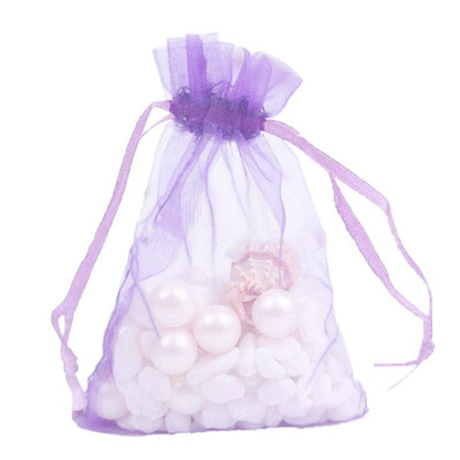 50PCS Organza Bag Sheer Bags Jewellery Wedding Candy Packaging Sheer Bags 9*12 cm - Red/50PCS