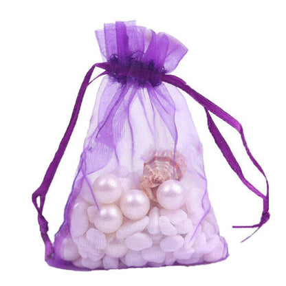 50PCS Organza Bag Sheer Bags Jewellery Wedding Candy Packaging Sheer Bags 9*12 cm - Red/50PCS