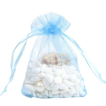 50PCS Organza Bag Sheer Bags Jewellery Wedding Candy Packaging Sheer Bags 9*12 cm - Red/50PCS
