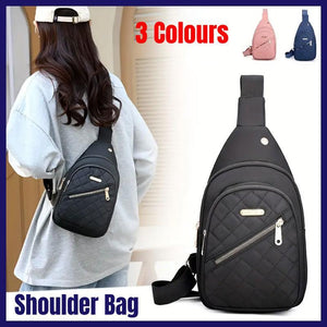 Chest Bag Crossbody Sports Bag Simple Casual Crossbody Bag for Travel Outdoor - Black