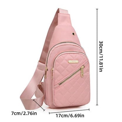 Chest Bag Crossbody Sports Bag Simple Casual Crossbody Bag for Travel Outdoor - Black