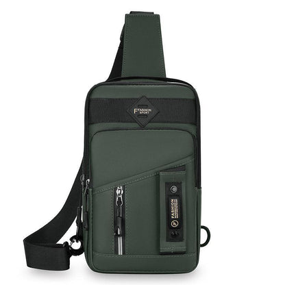 Casual Multifunctional Crossbody Bag for Men Travel Outdoor Hiking and Sports - Black