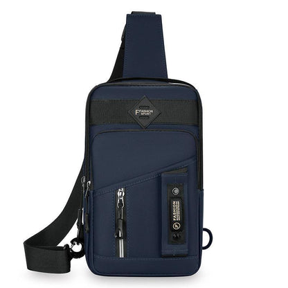 Casual Multifunctional Crossbody Bag for Men Travel Outdoor Hiking and Sports - Black