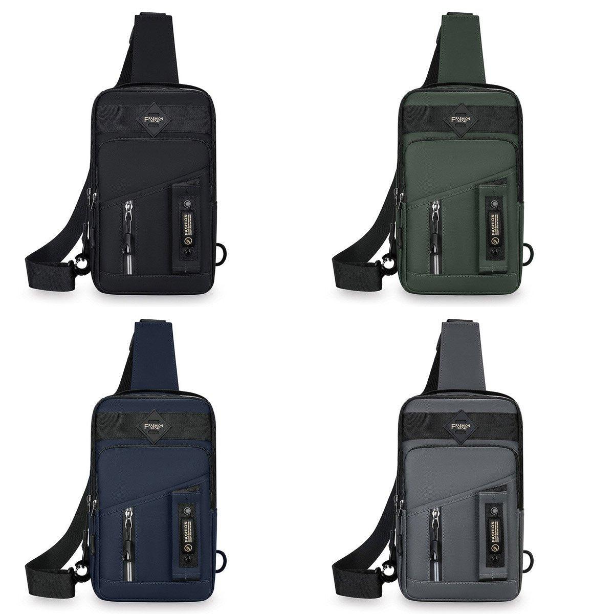 Casual Multifunctional Crossbody Bag for Men Travel Outdoor Hiking and Sports - Grey