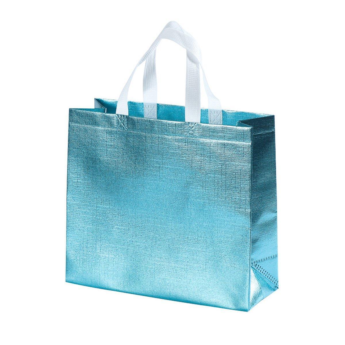 25PCS Embossed Non-Woven Tote Bag Fashion Shopping Gift Packaging Bag - Red-40*30*12cm
