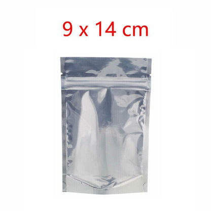 Clear Aluminum Foil Mylar Stand Up Retail Bags Zip Lock Pouches Pouch Packaging - 9*14+3CM-50PCS